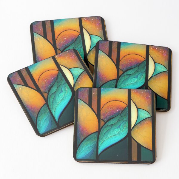 Item preview, Space Stained Glass 10 Abstract AI Generated Art designed and sold by MeAI-Art.