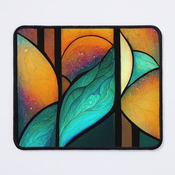 Item preview, Space Stained Glass 10 Abstract AI Generated Art designed and sold by MeAI-Art.