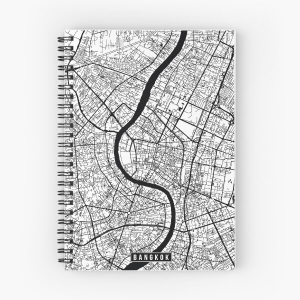 Artikelvorschau, Bangkok, Thailand Street Map entworfen und verkauft von InkistPrints.