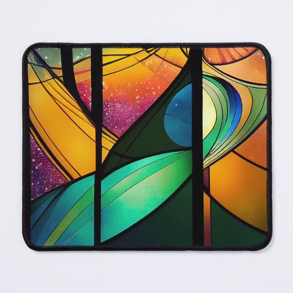 Item preview, Space Stained Glass 11 Abstract AI Generated Art designed and sold by MeAI-Art.