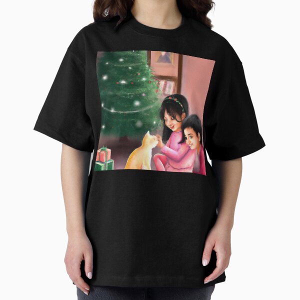 A Kitty for Christmas Oversized T-Shirt