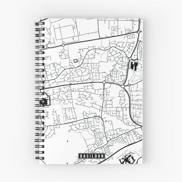 Item preview, Basildon, England Street Map designed and sold by InkistPrints.