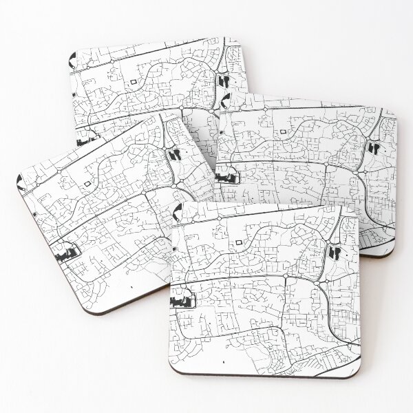 Item preview, Basildon, England Street Map designed and sold by InkistPrints.