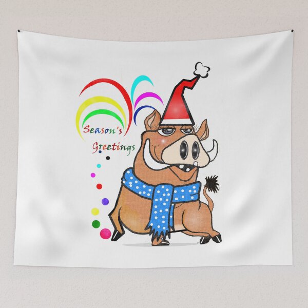 Item preview, Wild boar - Season's greetings  designed and sold by Shirley cute art .