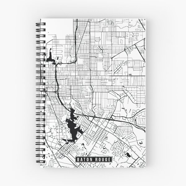 Item preview, Baton Rouge, Louisiana Street Map designed and sold by InkistPrints.