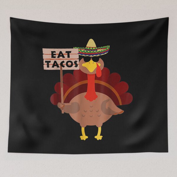Item preview, Turkey Eat tacos Adult Vegan Kids Funny Thanksgiving T-Shirt designed and sold by Baron-Hagen.