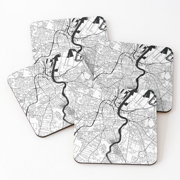 Aperçu de l'œuvre Belfast, Northern Ireland Street Map créée et vendue par InkistPrints.