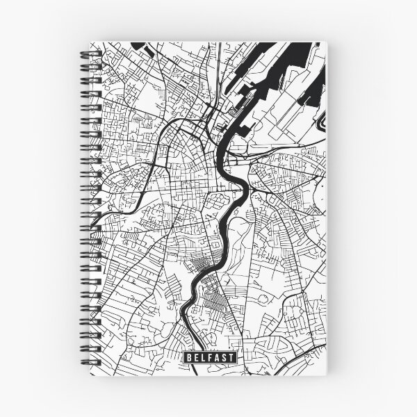 Artikelvorschau, Belfast, Northern Ireland Street Map entworfen und verkauft von InkistPrints.