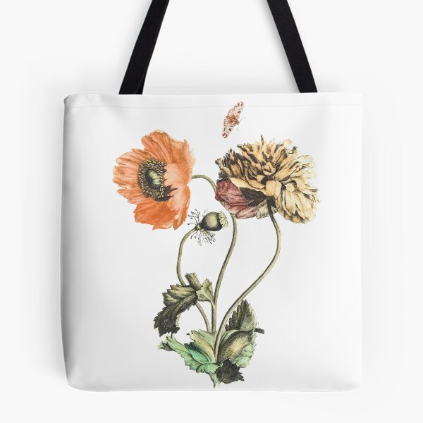 Item preview, Three Poppies and a butterfly / The beauty of Classic Art designed and sold by JJAarts.