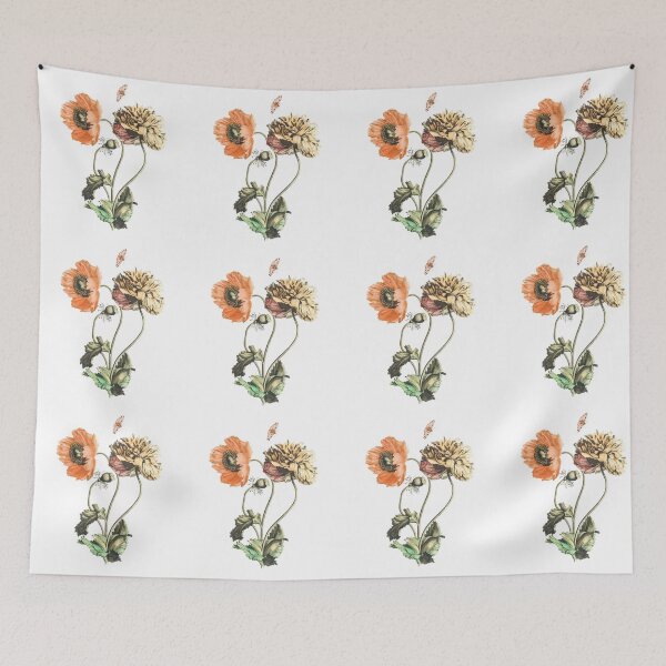 Item preview, Three Poppies and a butterfly / The beauty of Classic Art designed and sold by JJAarts.