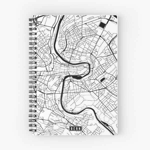Artikelvorschau, Bern, Switzerland Street Map entworfen und verkauft von InkistPrints.