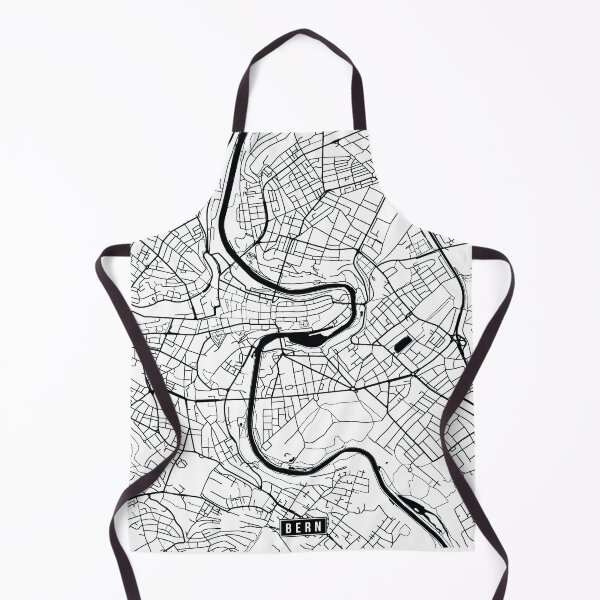 Artikelvorschau, Bern, Switzerland Street Map entworfen und verkauft von InkistPrints.