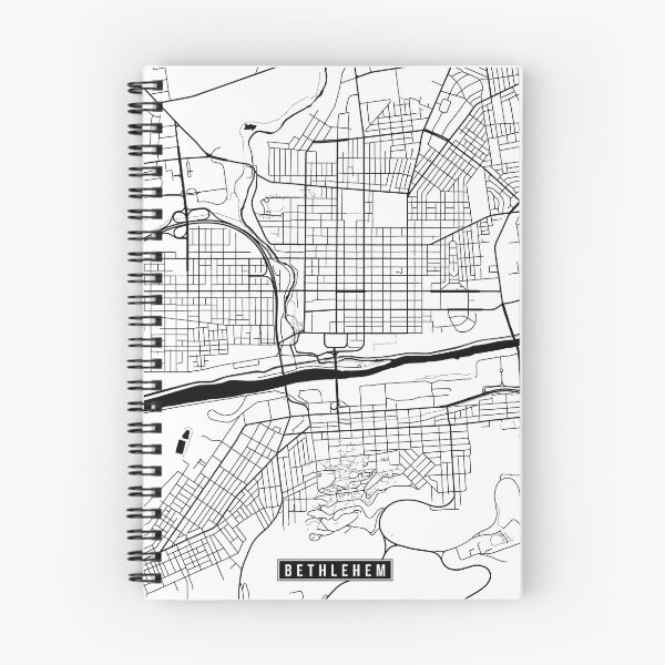 Item preview, Bethlehem, Pennsylvania Street Map designed and sold by InkistPrints.