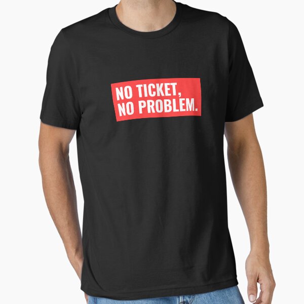 Aperçu de l'œuvre Pas de ticket - citation d'un ingénieur DevOps. Rouge-blanc créée et vendue par sashashuba.