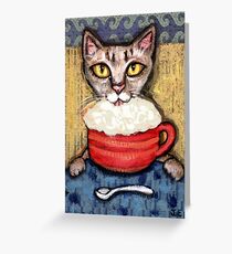 Abyssinian With Coffee Greeting Card