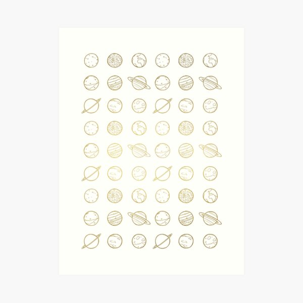 Gold solar sytem Impression artistique