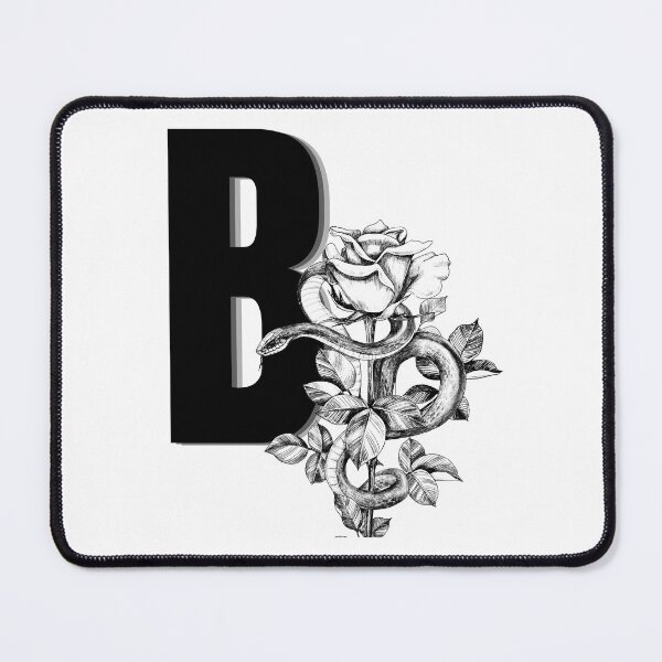 Item preview, B Botanical Monogram. Peony snake floral letter designed and sold by Emotionsy.