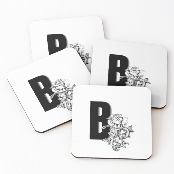 Item preview, B Botanical Monogram. Peony snake floral letter designed and sold by Emotionsy.