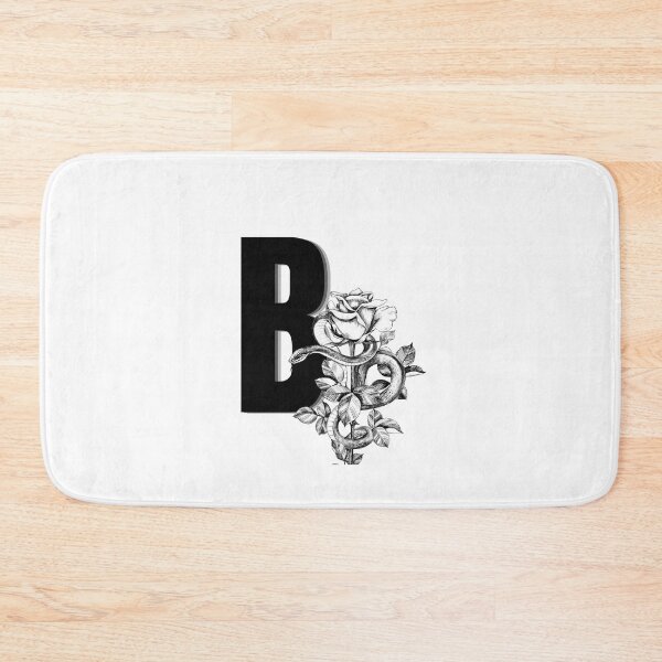 Item preview, B Botanical Monogram. Peony snake floral letter designed and sold by Emotionsy.