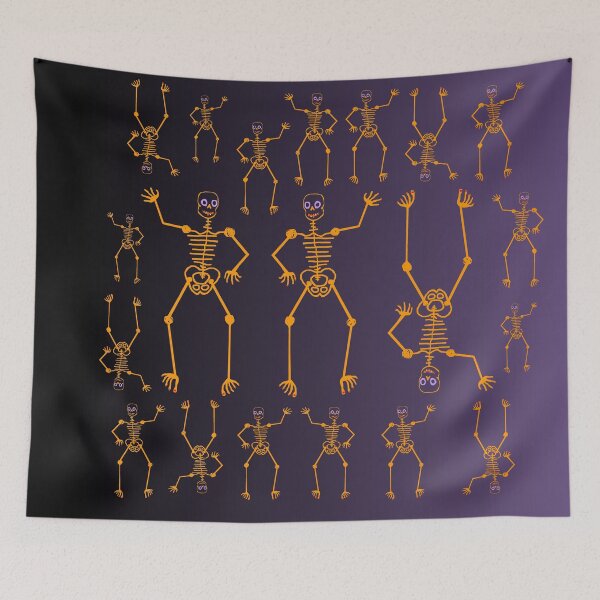 Item preview, Halloween orange Skeleton designed and sold by Gotoo.
