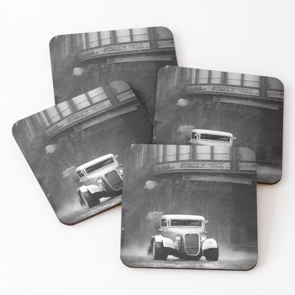 Item preview, Vintage Hot Rod in the Rain, a perfect gift for all American Hot Rod fans designed and sold by RodZnRoll.