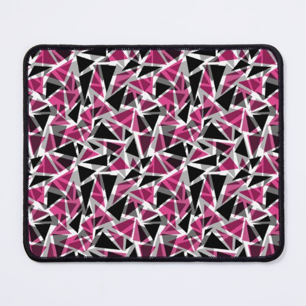 Item preview, Geometric shapes triangles in pink black and white colors designed and sold by fuzzyfox.