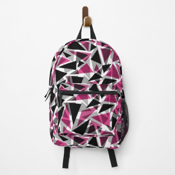 Item preview, Geometric shapes triangles in pink black and white colors designed and sold by fuzzyfox.