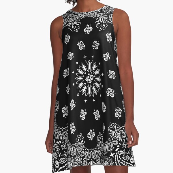 Bandana Black A-Line Dress