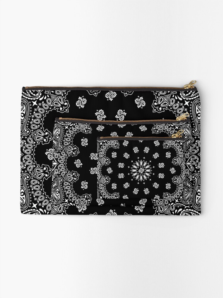 Alternate view of Bandana Black Zipper Pouch