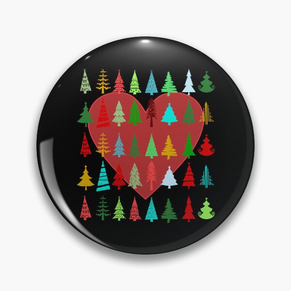 Item preview, Christmas Heart, Christmas Trees, Love Christmas, Art Pattern designed and sold by artfulnotebook.