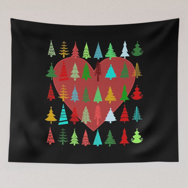 Item preview, Christmas Heart, Christmas Trees, Love Christmas, Art Pattern designed and sold by artfulnotebook.