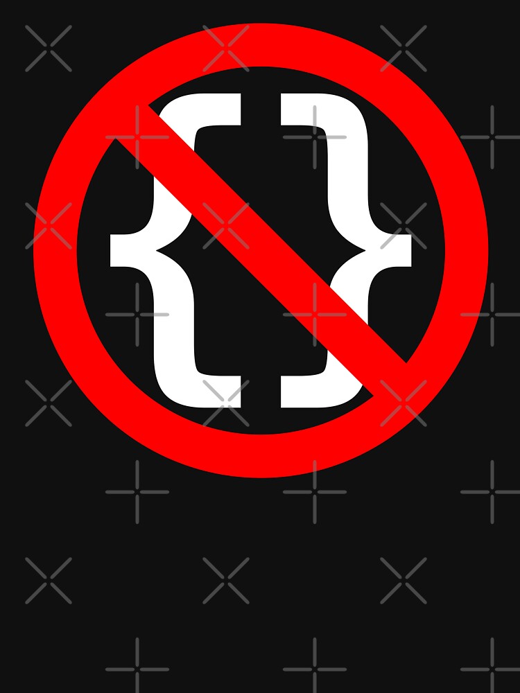 No Braces - Funny Python Coding Design Red/White by geeksta