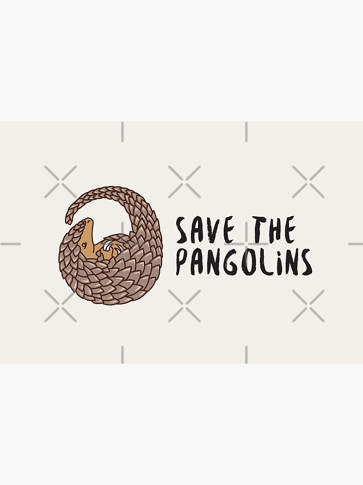 Disover Save the Pangolins - Curled up Pangolin | Bath Mat