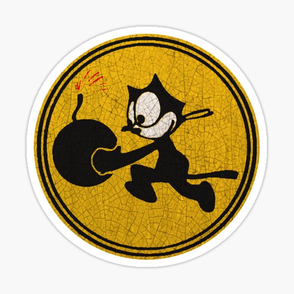 Cat Bomber Patch ww2 Sticker