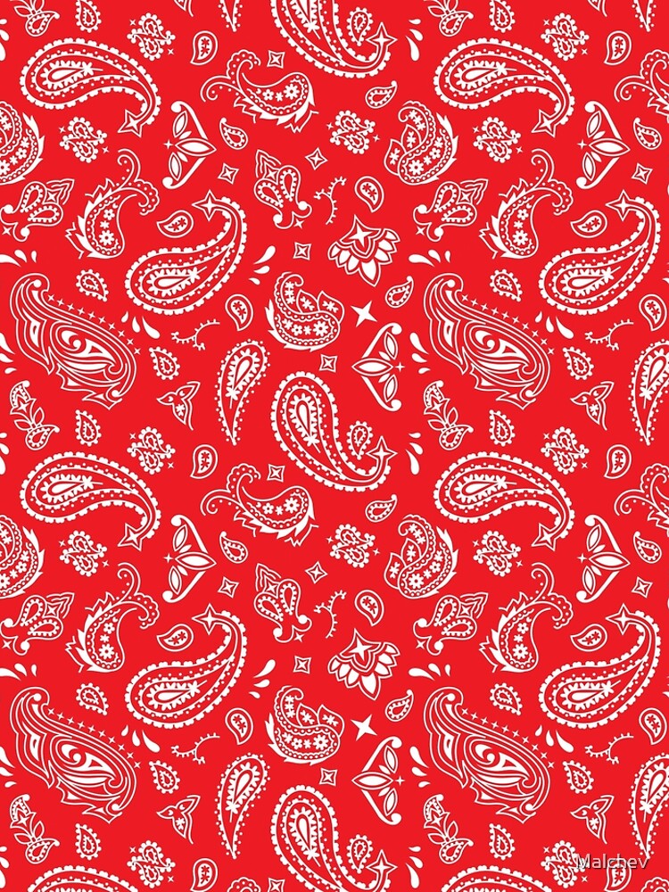Bandana Seamless Pattern Red by Malchev