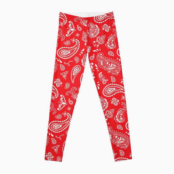Bandana Seamless Pattern Red Leggings
