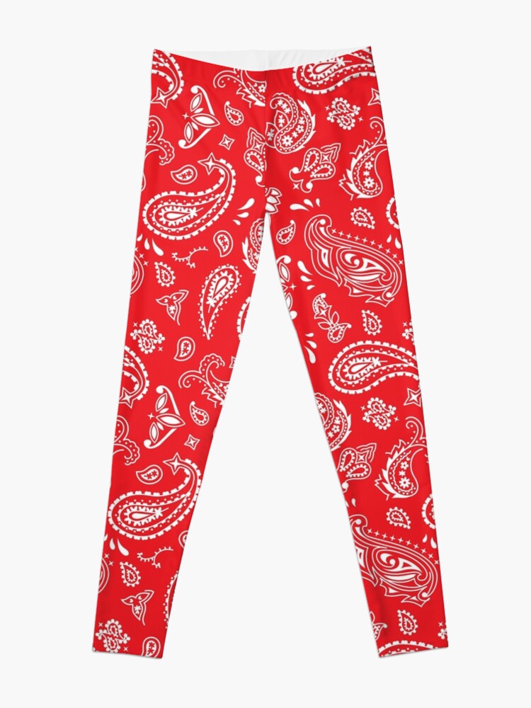 Alternate view of Bandana Seamless Pattern Red Leggings