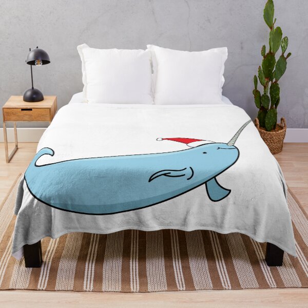 Item preview, Cute Narwhal in a Santa Hat designed and sold by judgeart.