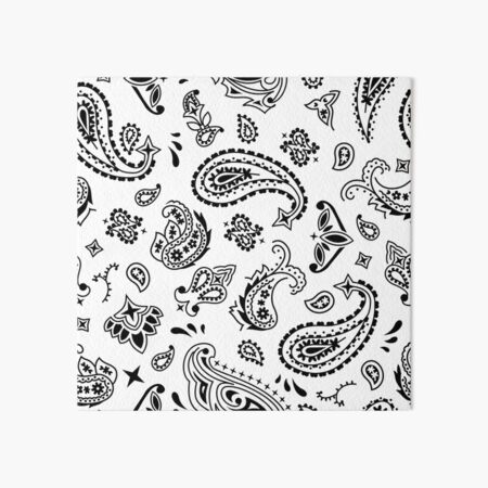 Bandana Seamless Pattern White Art Board Print