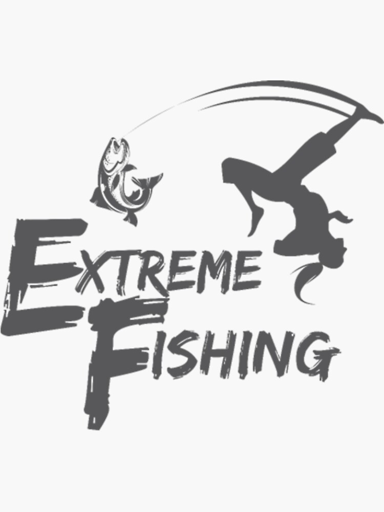 "Extreme fishing" Sticker for Sale by JaxFlynn Redbubble