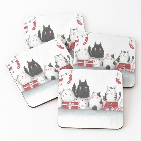 Item preview, Christmas cats with gifts designed and sold by LLLUID.