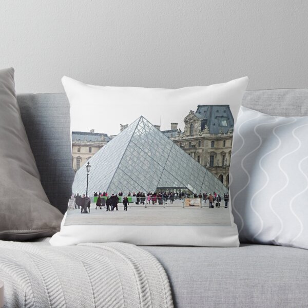The Louvre Museum Paris Throw Pillow