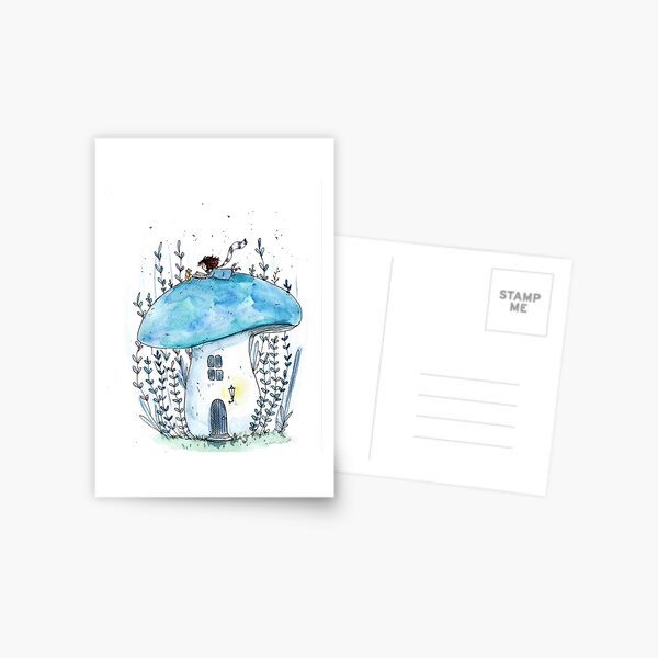 Gemütlicher Pilz Postkarte