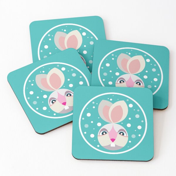 Item preview, Christmas Bunny Green With White Border designed and sold by dreamartcher.