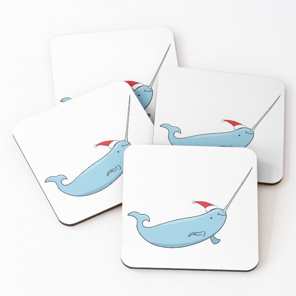 Item preview, Cute Narwhal in a Santa Hat designed and sold by judgeart.