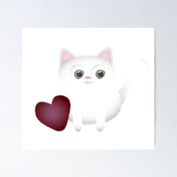 Item preview, Fluffy Cat Heart designed and sold by Ashlison.