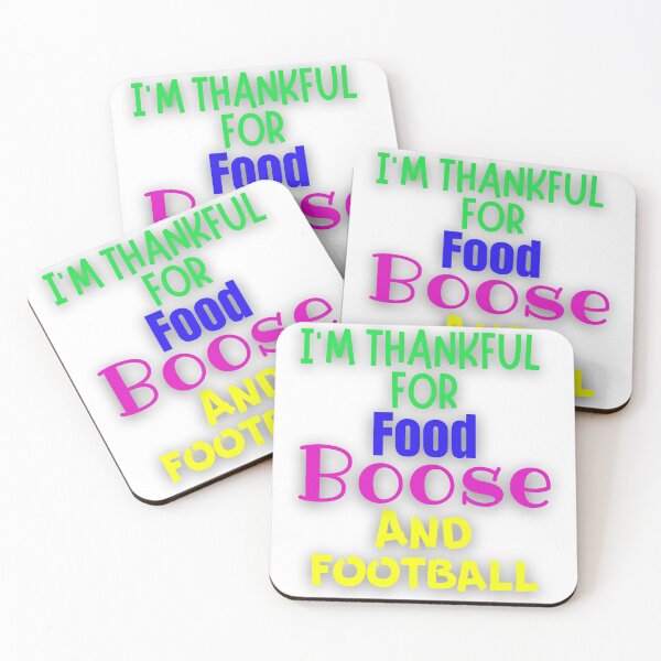 Item preview, I'm thankful for food boose and football, funny thanksgiving themed items fir the family designed and sold by Pugnaciousprint.