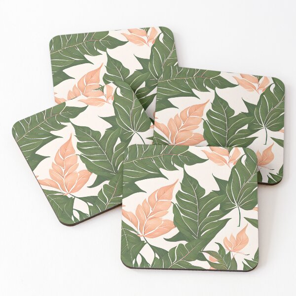 Item preview, tripical leaf floral pattern #5 designed and sold by supeart.