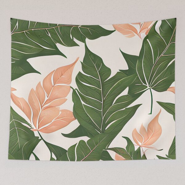 Item preview, tripical leaf floral pattern #5 designed and sold by supeart.