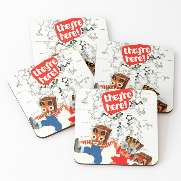 Item preview, They're Here ! - Psychedelic Collage Art Weird Funny Science Pop Art designed and sold by The Sticker Bureau.